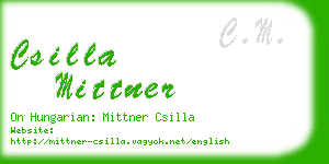 csilla mittner business card